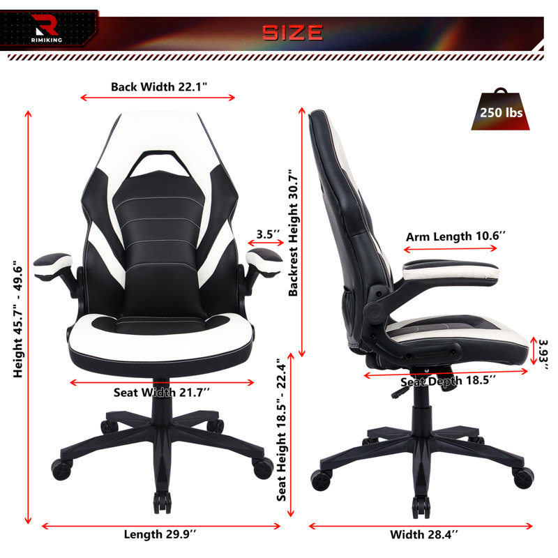 RIMIKING Racing Ergonomic Gaming Chair & Reviews Wayfair